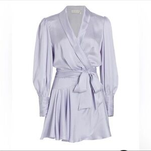 Zimmerman Silk Wrap Dress- Lilac